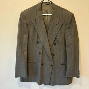 Christian Dior Monsieur Grey Pinstripes Suit Jacket Blazer Designer Professional